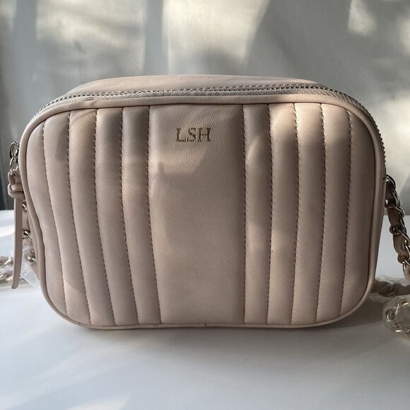 Mark And Graham The Quilted Crossbody Pink Leather Monogram LSH Bag Purse READ! - Picture 3 of 16